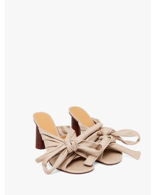 J.W. Anderson Pink Jw Anderson Bow Detailed Open-Toe Mules