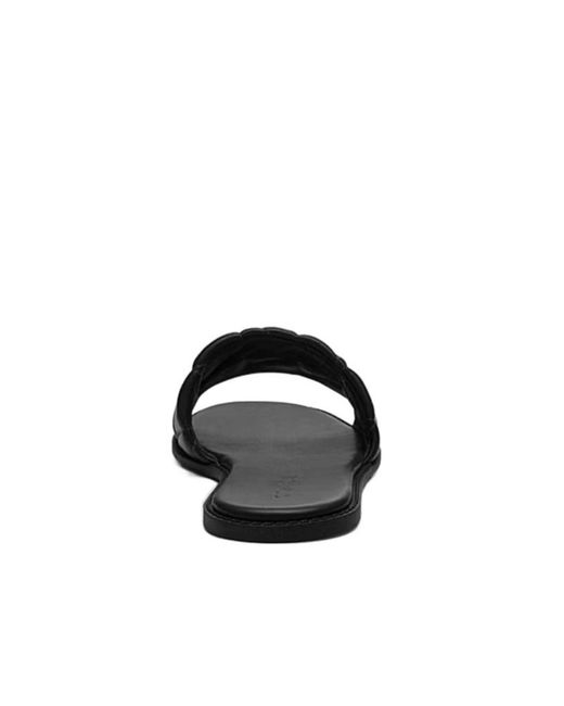 COACH Black Holly Quilted Logo Sandals