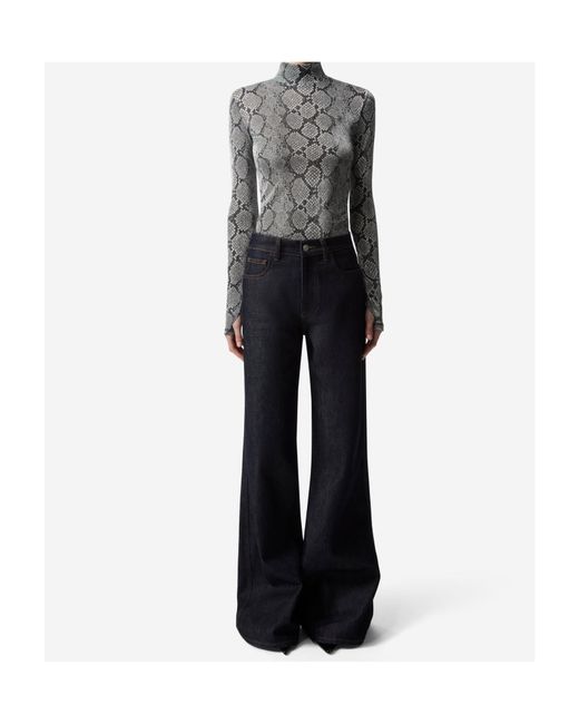 Coperni Gray Tight High Neck Top