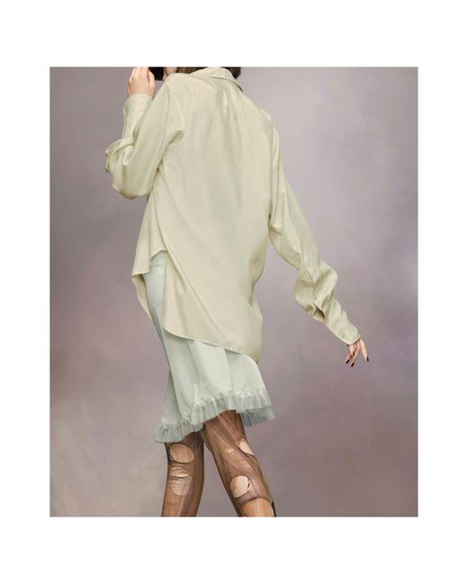 Maison Margiela White Buttoned Long-Sleeved Shirt