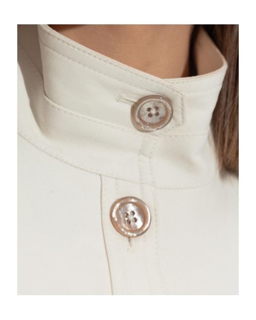 Tom Ford White Flap Pocket Cropped Jacket