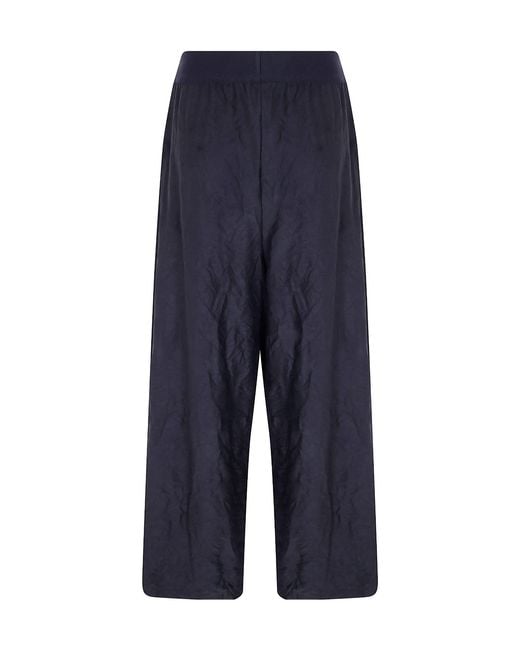 Maria Calderara Blue Elastic-Waist Casual Trousers