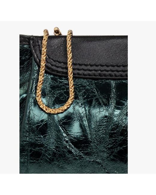 Dries Van Noten Green Chain Shoulder Bag
