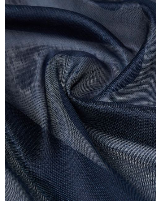 Max Mara Blue Silk And Linen Stole