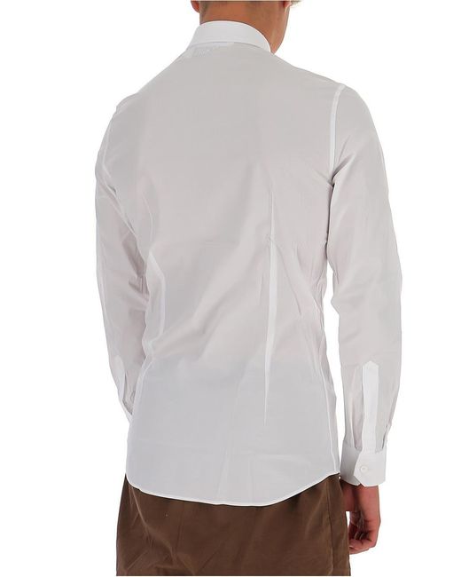 Moschino White Teddy Patch Shirt for men