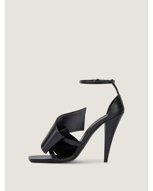 Givenchy Black Sliced Square Heeled Sandals