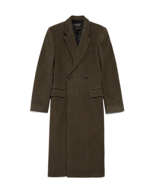 Balenciaga Multicolor Check Patterned Standard Coat