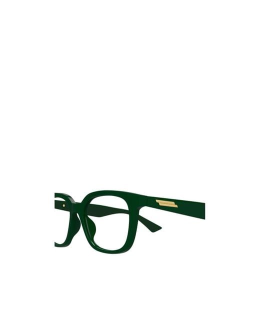 Bottega Veneta Green Eyewear Square Frame Glasses for men