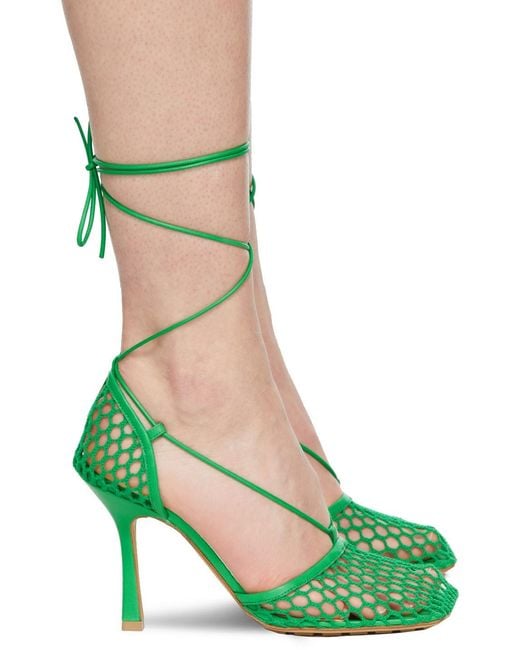 Bottega Veneta Green Stretch Sandals