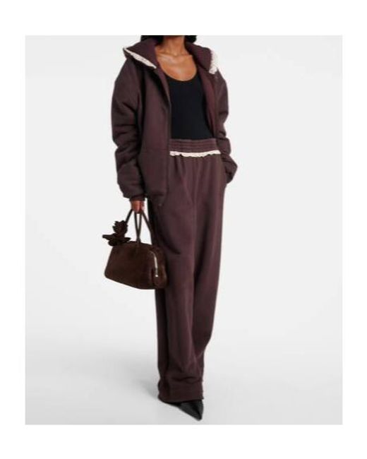 Magda Butrym Purple Long-Sleeved Casual Hooded Sweatshirt
