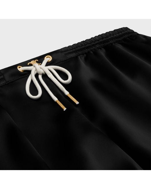 Céline Black Mini Triomphe Shorts