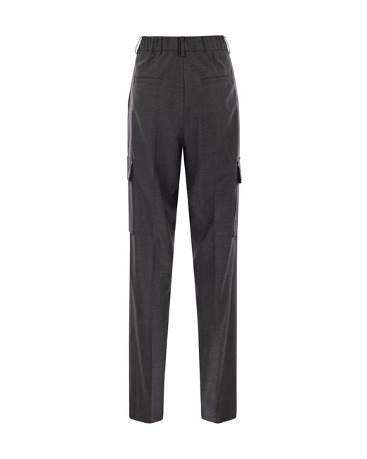 Herno Black Cargo Trousers