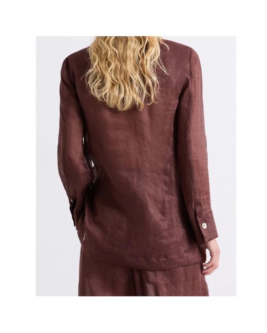 Marella Brown Ramie Blazer