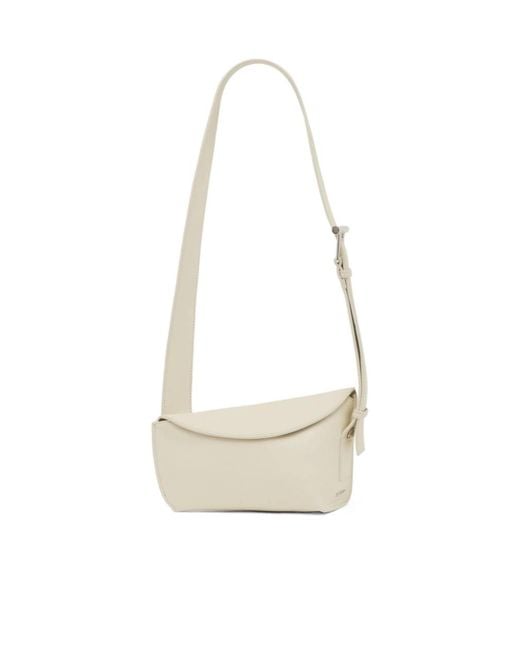 McQueen White T-Bar Sling Crossbody Bag