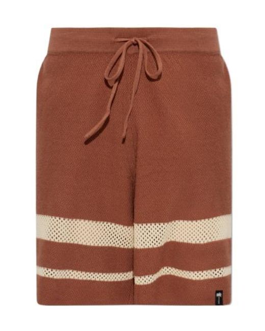 Palm Angels Brown Drawstring Shorts for men