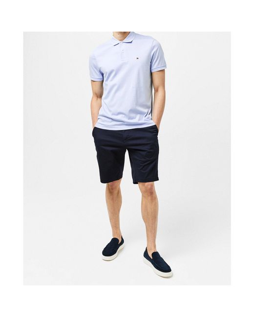 Tommy Hilfiger Blue Logo Short Sleeve Polo Shirt for men