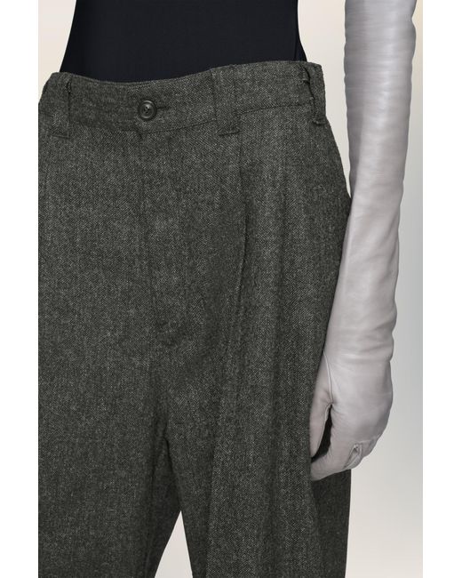 Maison Margiela Gray Wide-Leg Trousers