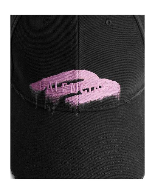 Balenciaga Black Wet Brush Baseball Cap