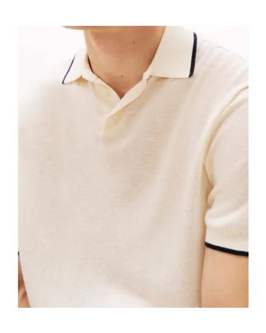 Tommy Hilfiger Blue Woven Linen Polo Shirt for men