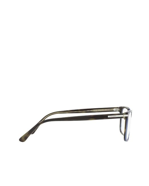 Prada White Eyewear Square Frame Glasses for men