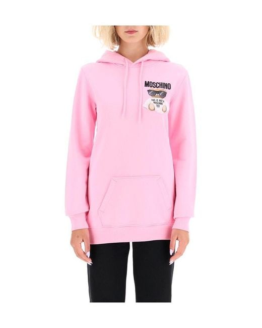 Moschino Pink Teddy Bear Printed Sweater