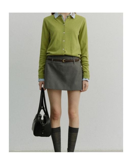 DUNST Gray Micro Mini Skirt