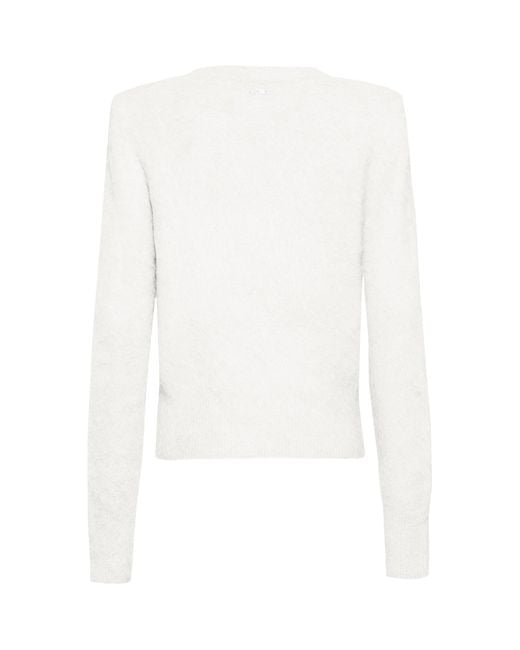Boss White High-Quality Knit Sweater