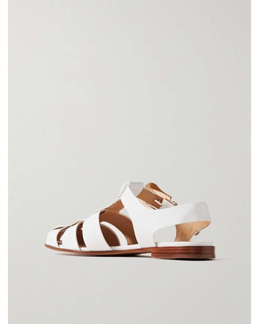 Gabriela Hearst White Zoey Flat Sandals
