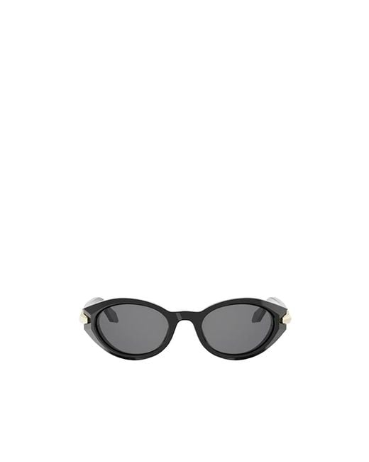 BVLGARI White Bulgari Oval Frame Sunglasses