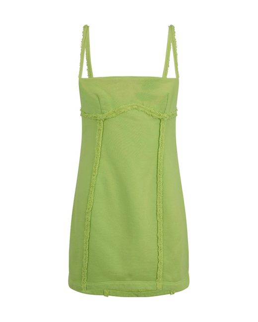 Off-White c/o Virgil Abloh Green Laundry Fleece Mini Dress