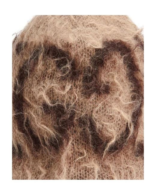 Gucci Brown Gg Knitted Beanie for men