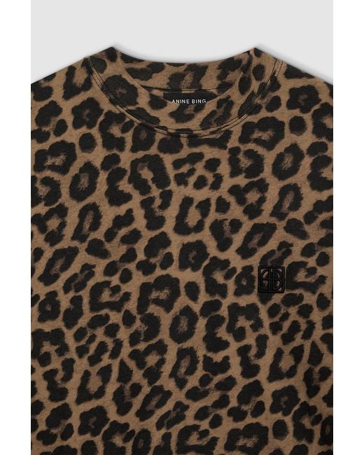 Anine Bing Brown Leopard Avi T-Shirt