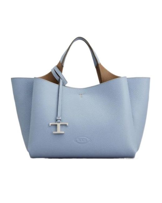 Tod's Blue Logo-Detailed Tote Bag