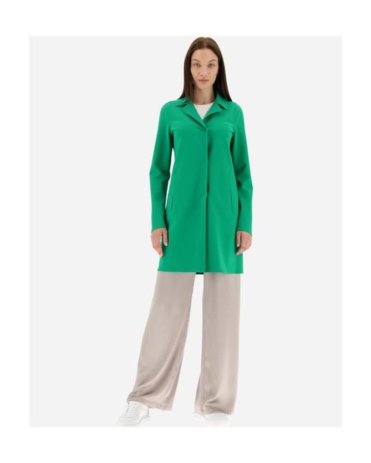 Herno Green Classic Single Breasted Coat