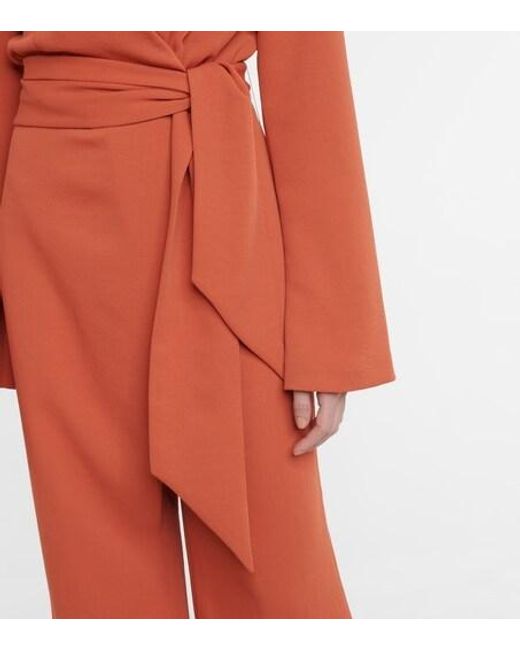 Galvan Orange Marina Belted Jumpsuit
