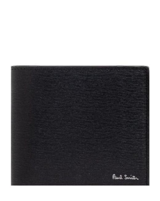 Paul Smith Black Logo Bifold Wallet for men