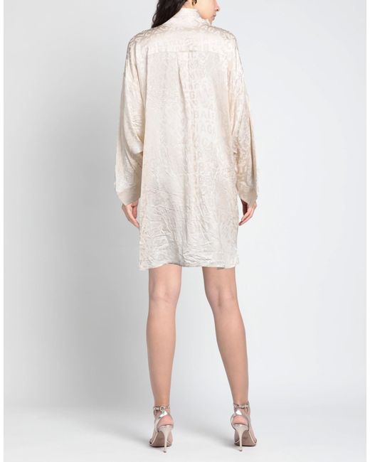 Balenciaga White Long-Sleeve Shirt Dress