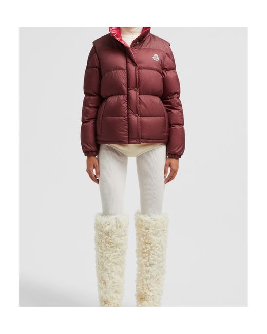 Moncler Red Verone Logo Patch Reversible Jacket