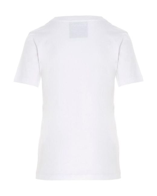 Moschino White Logo Details Short-Sleeved T-Shirt