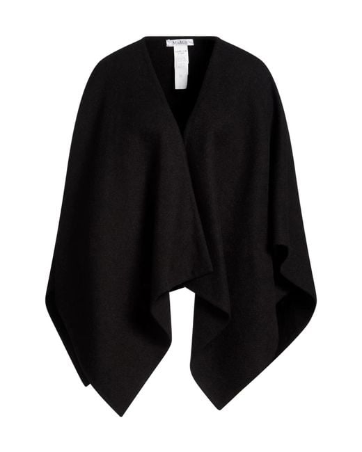 Max Mara Black Plain Colour Cloaks