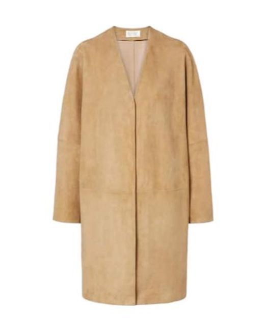 The Row Natural Alarico Suede Coat