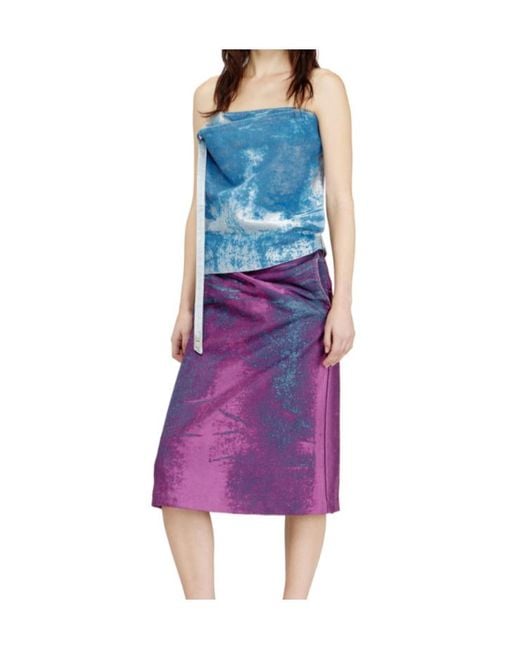 DIESEL Blue De-Sandie-Fsi Tie-Detail Top