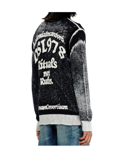 DIESEL Black K Lauros Graphic Zip Cardigan for men
