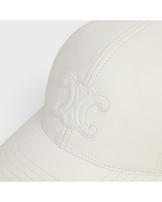 Céline White Triomphe Baseball Cap