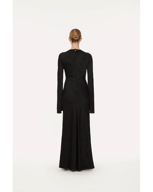 ROTATE BIRGER CHRISTENSEN Black Long-Sleeved Dress