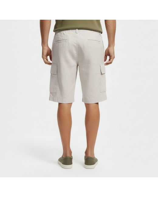 Boss White Comfortable Cargo Shorts for men