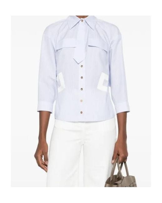 Elisabetta Franchi White Striped Blouse
