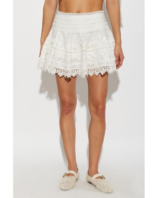 AllSaints White Short A-Line Skirt