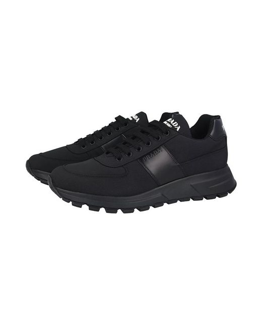 Prada Black Round-Toe Sneakers for men