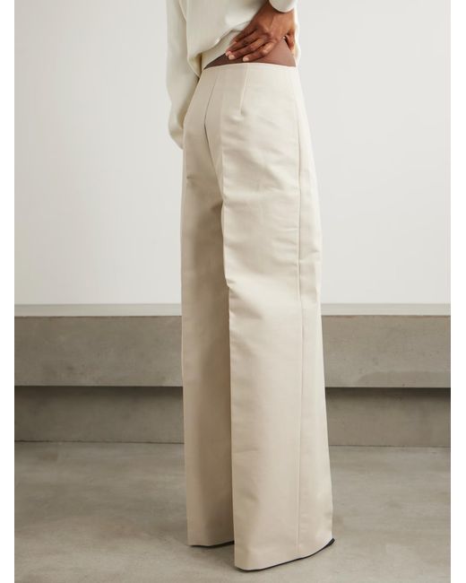 Rohe White Twill Wide-Leg Casual Pants